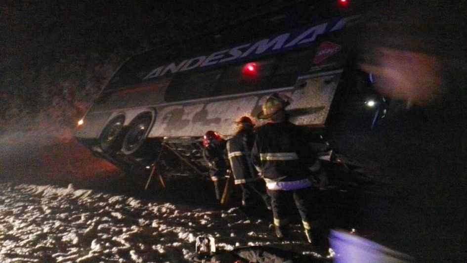Volcó un micro en Chubut que había salido de Mendoza