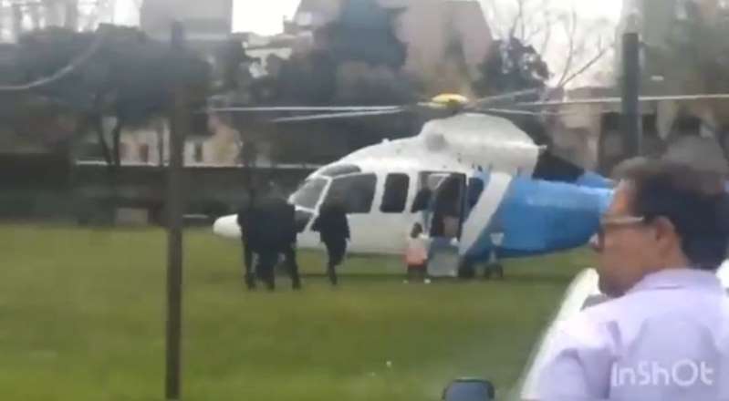 Macri recogió del colegio a su hija menor en un nuevo helicóptero presidencial