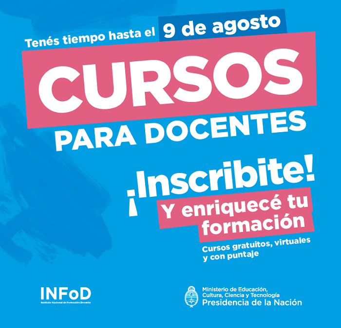 Última semana de inscripción a cursos virtuales y gratuitos para docentes