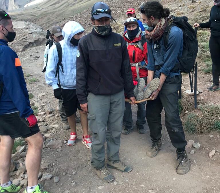Rescataron a una mujer en el Parque Provincial Aconcagua y es el primero de la temporada