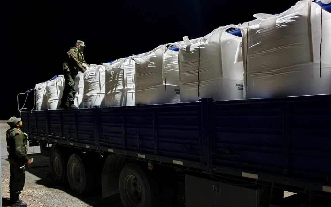 Incautan más de 28 toneladas de carbonato de sodio