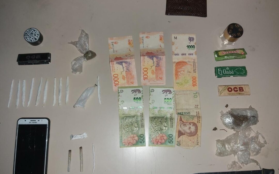 Detienen a joven vendiendo estupefacientes en la vía pública de San Carlos