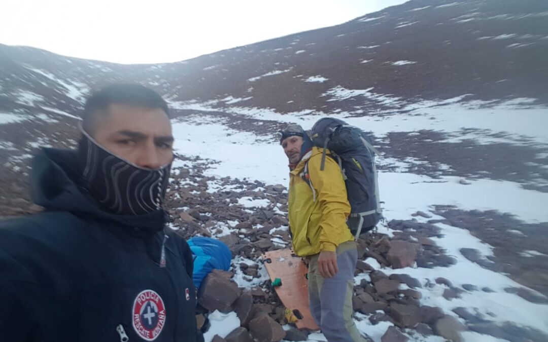 Rescataron a una andinista que se accidentó en un Cerro en Potrerillos