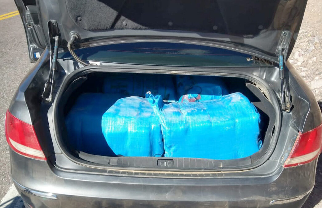 Circulaban con 100 kilos de hojas de coca ocultos en el baúl del automóvil