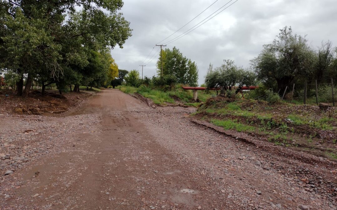 Valle de Uco: tras la tormenta vialidad provincial repara calles en toda la región