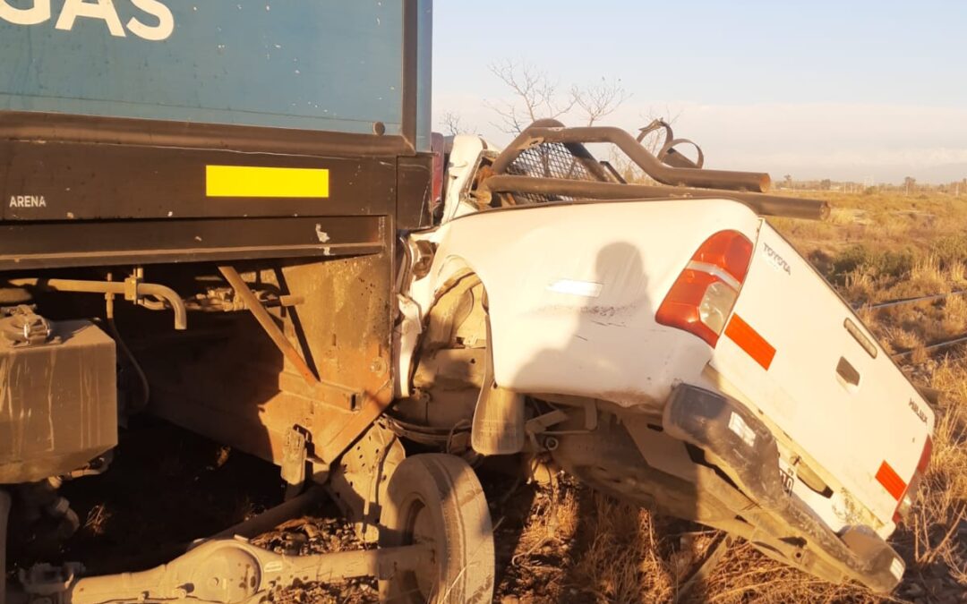 Una camioneta y un tren chocaron en San Martín