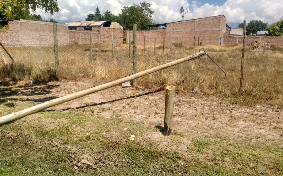 Vista Flores: serrucharon un poste de luz para llevarse el led