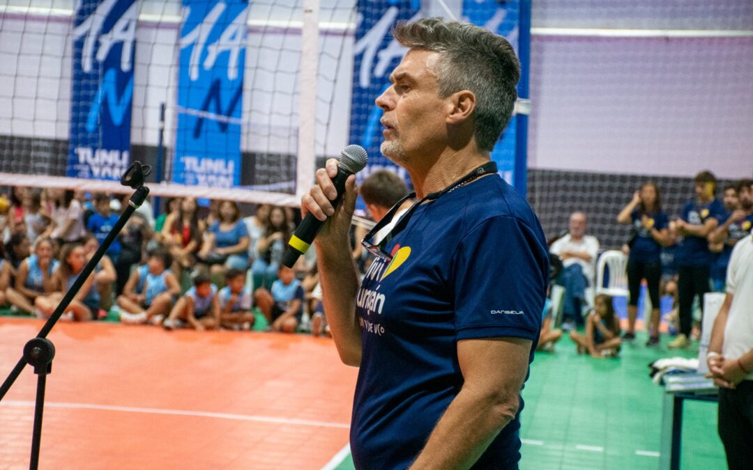 Sancer, Andraos y Pelletan recordaron a Carlos Amieva en la inauguración del centro deportivo que albergará las actividades del voley en Tunuyán