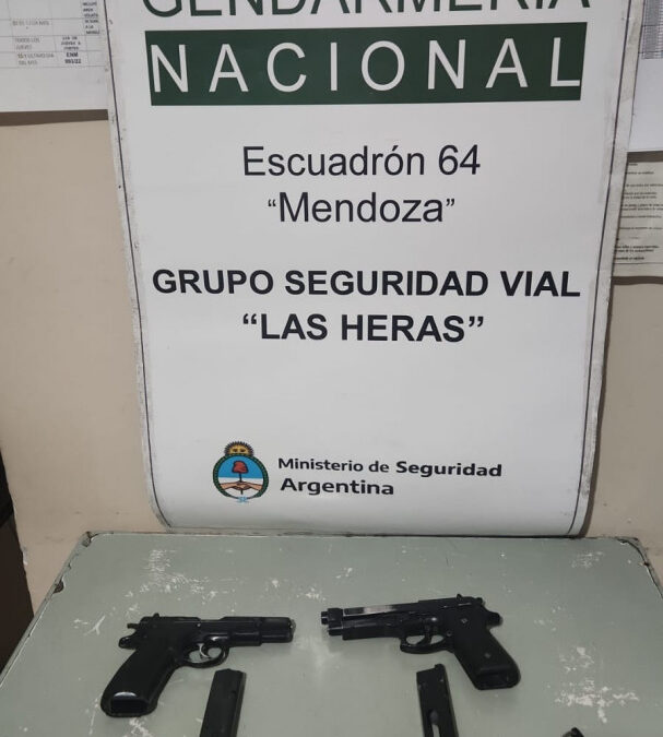 Gendarmes hallaron armas y municiones en un automóvil