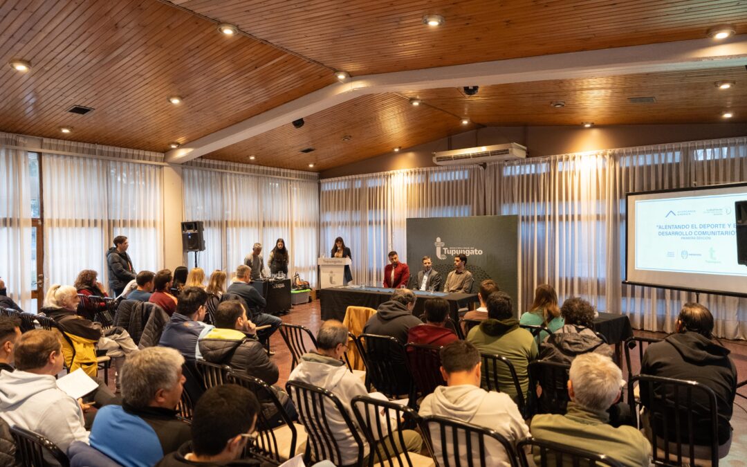 Tupungato: presentaron la primera edición del concurso «Alentando el Deporte y Desarrollo Comunitario»