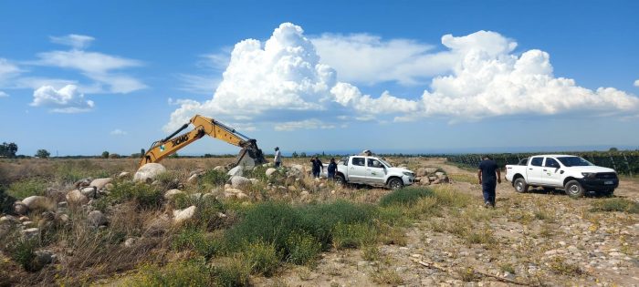 Realizan tareas de mitigación tras la crecida del arroyo Villegas en Valle de Uco