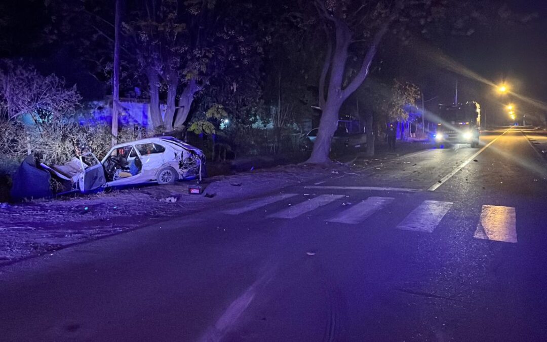 Un hombre resultó lesionado tras un accidente vial