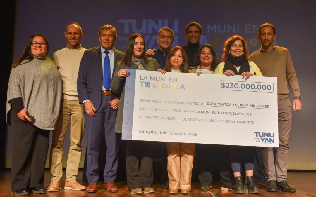 La Municipalidad de Tunuyán destinó $230 millones a las escuelas del departamento