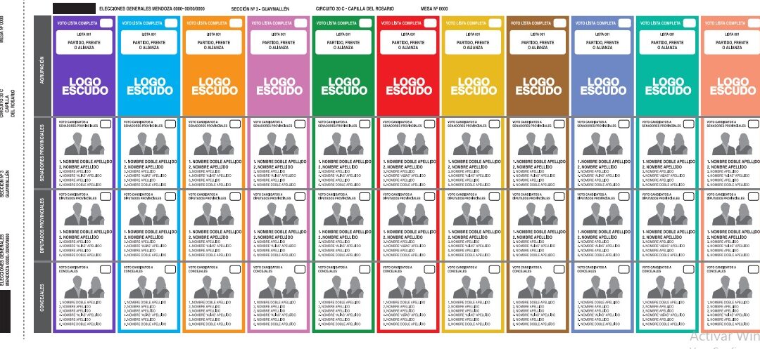 La Junta Electoral oficializó el modelo de Boleta Única para las elecciones de octubre