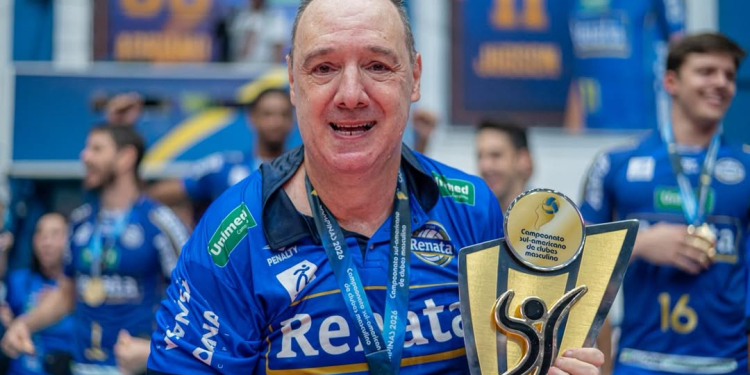 ¡Horacio Dileo y Bruno Lima, campeones del Sudamericano con el Volei Renata!