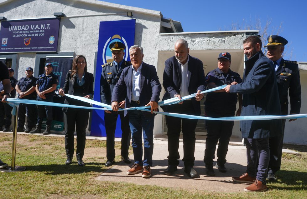 Inauguran una base de drones en el Valle de Uco para reforzar la seguridad