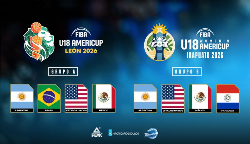 Se sortearon los grupos para ambas AmeriCup U18