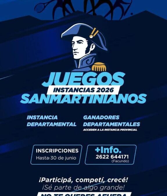 Abrieron las inscripciones para los Juegos Sanmartinianos 2026