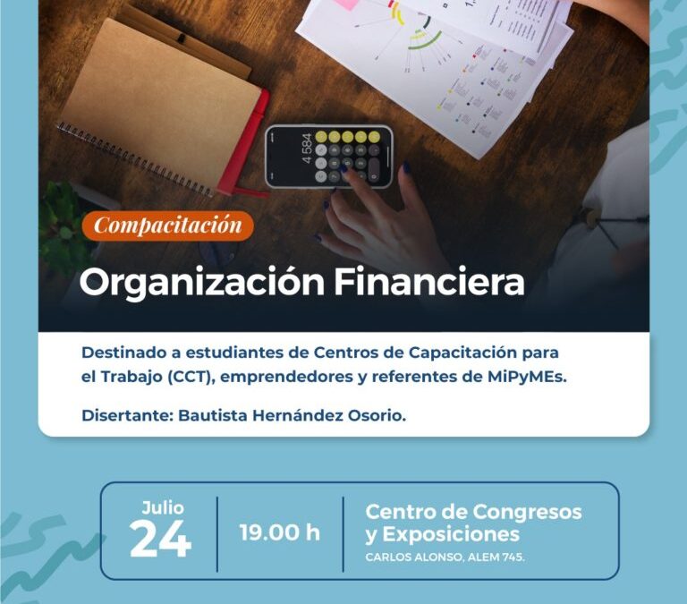 Llevarán a cabo una capacitación sobre Organización Financiera