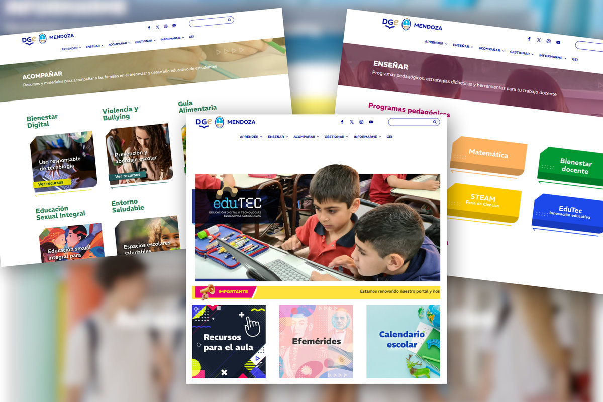 La DGE renovó el Portal Educativo para facilitar el acceso a recursos pedagógicos y trámites