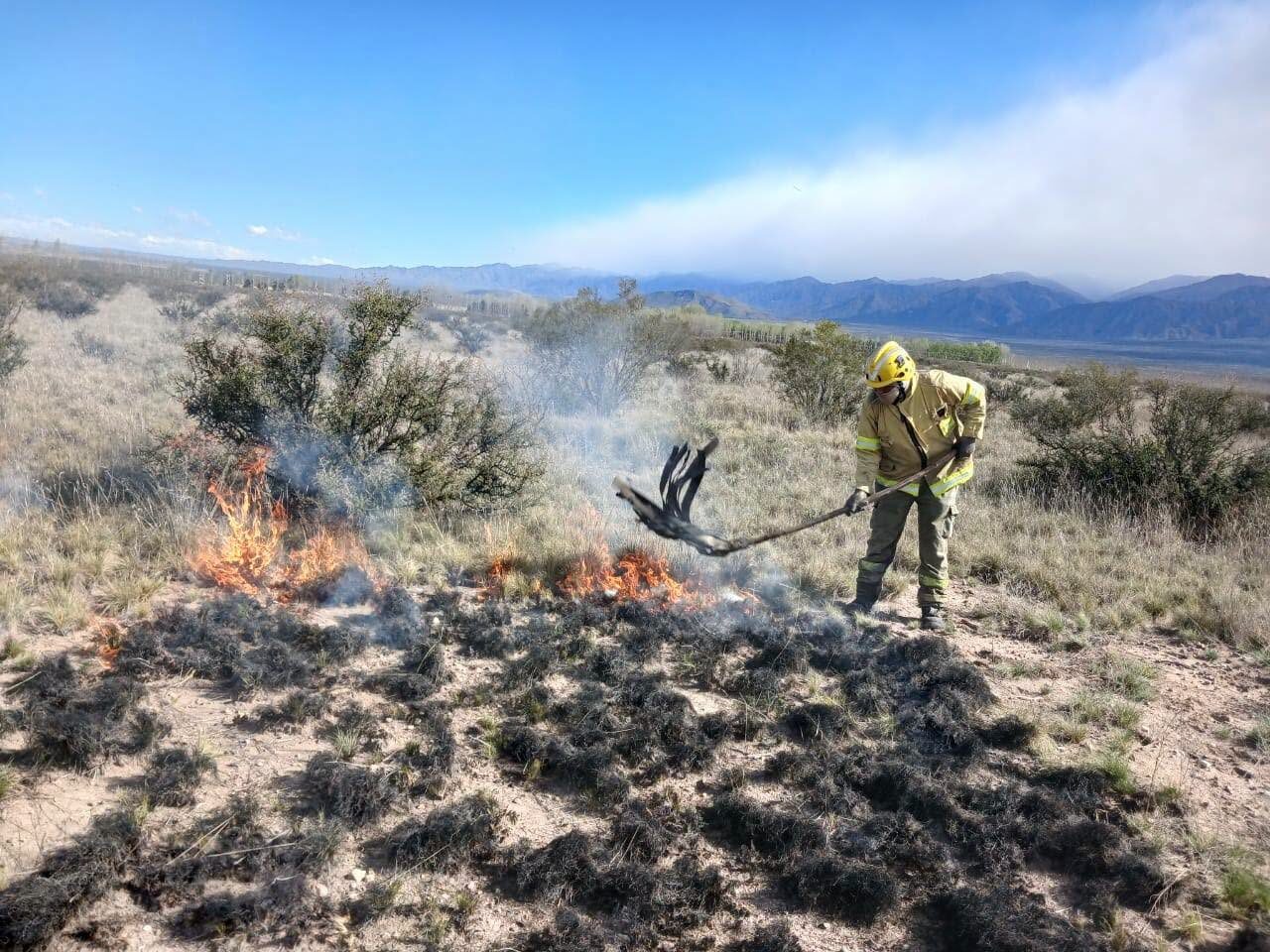Incendio en Eugenio Bustos: las llamas afectaron unas 20 hectáreas de malezas