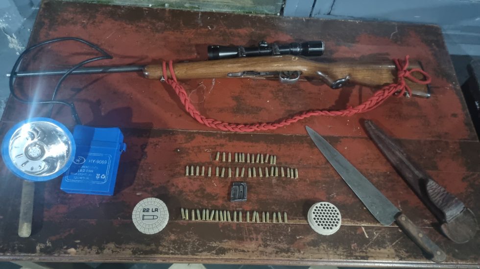 San Carlos: la Policía Rural incautó un rifle y 54 cartuchos en un control preventivo